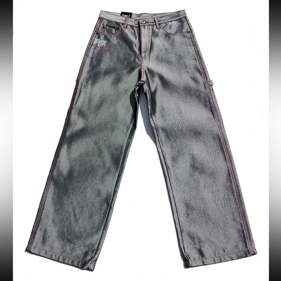 🤩NWT🤩ORIGINAL RUFF RYDERS DMX VINTAGE 1990s metallic jeans size 30 SO RARE!Y2K - Picture 5 of 7